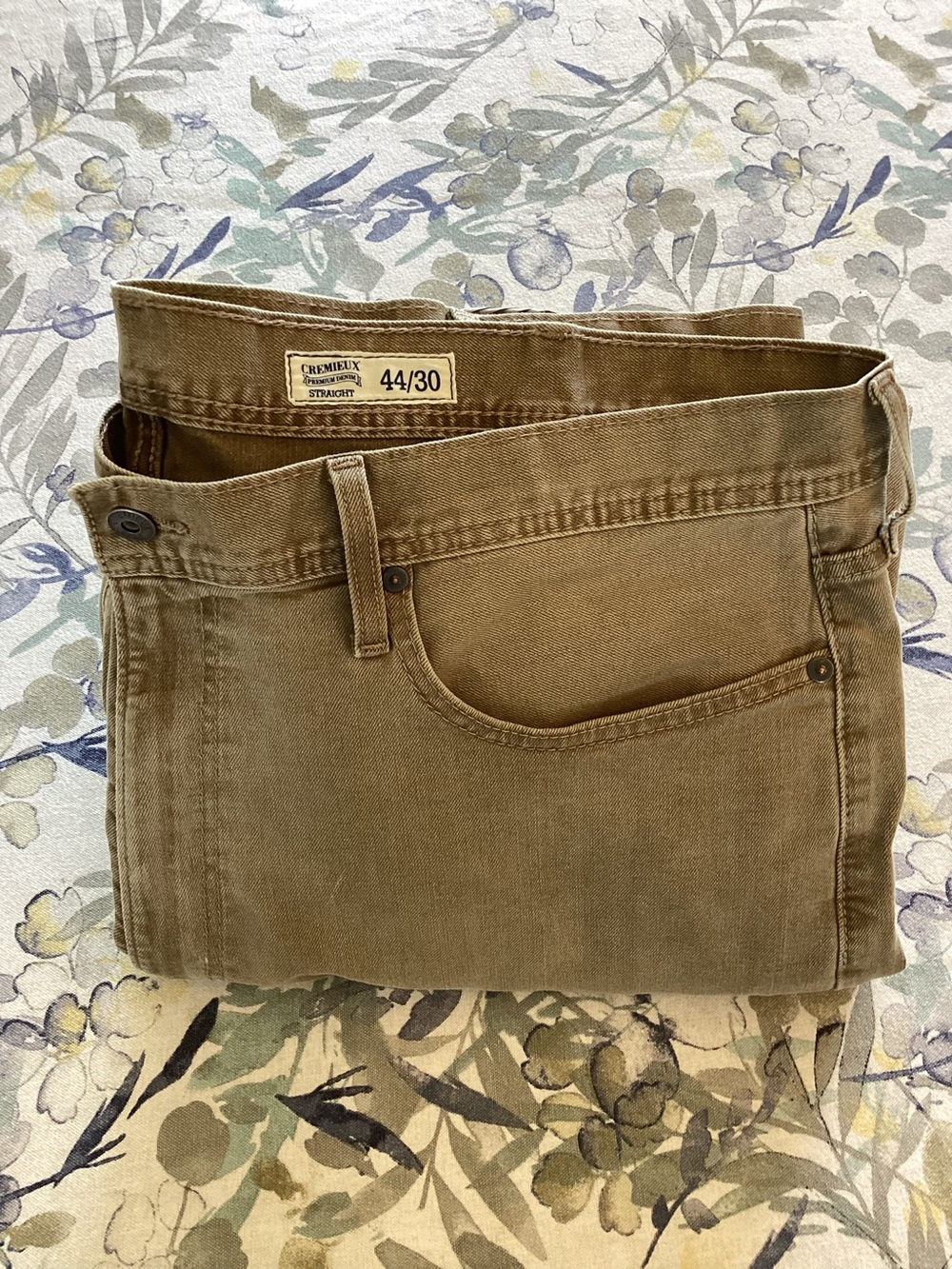 Cremieux Mens Khaki Pants 44x30 Straight Stretch